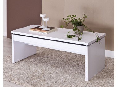 mesa centro elevable blanco