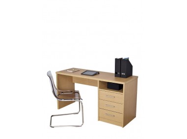 escritorio roble con 3 cajones 