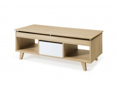 Elevating coffee table Nordic Serie 2177 with drawer
