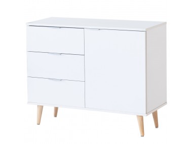 White sideboard with 1 door and 3 drawers 2488