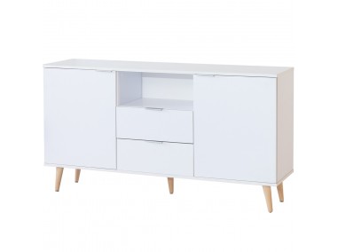 Buffet blanc Serie Roncesvalles 2483 avec 2 portes et 2 tiroirs