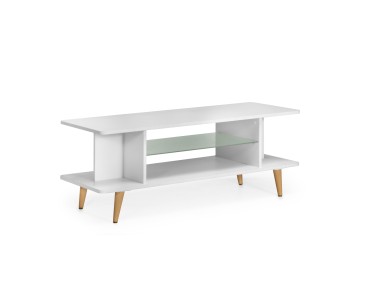 Rechteckiger Tisch mit Glasablage 2476